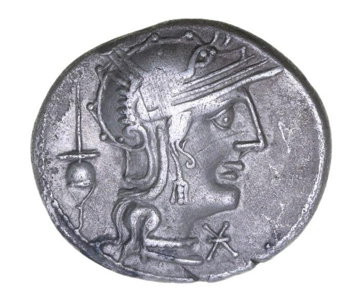 Roman Republic L. Postumius Albinus 131 BC Silver Denarius