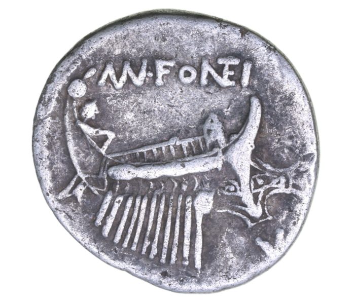 Roman Republic Mn. Fonteius 108 BC Silver Denarius