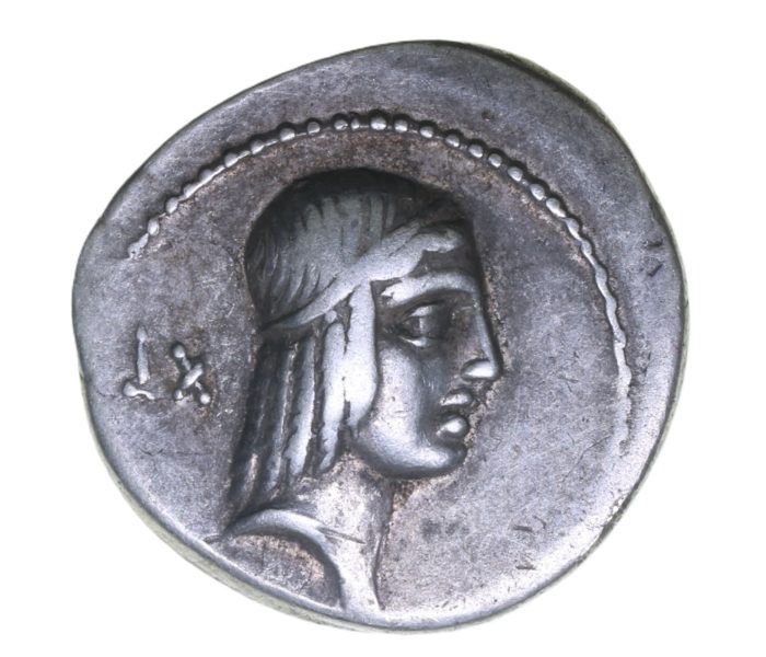Roman Republic L. C. Piso and L. Frugi 90 BC Silver Denarius