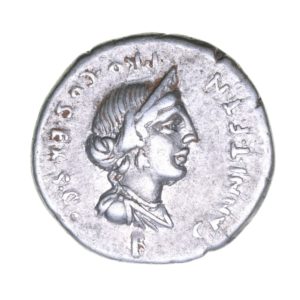 Roman Republic C. Luscus & L. Fabius 82 BC Silver Denarius
