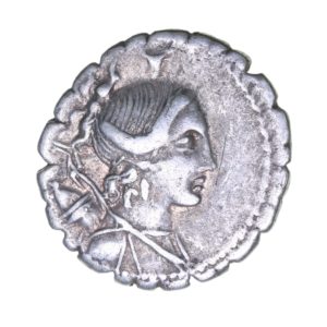 Roman Republic A. Postumius Albinus 81 BC Silver Denarius