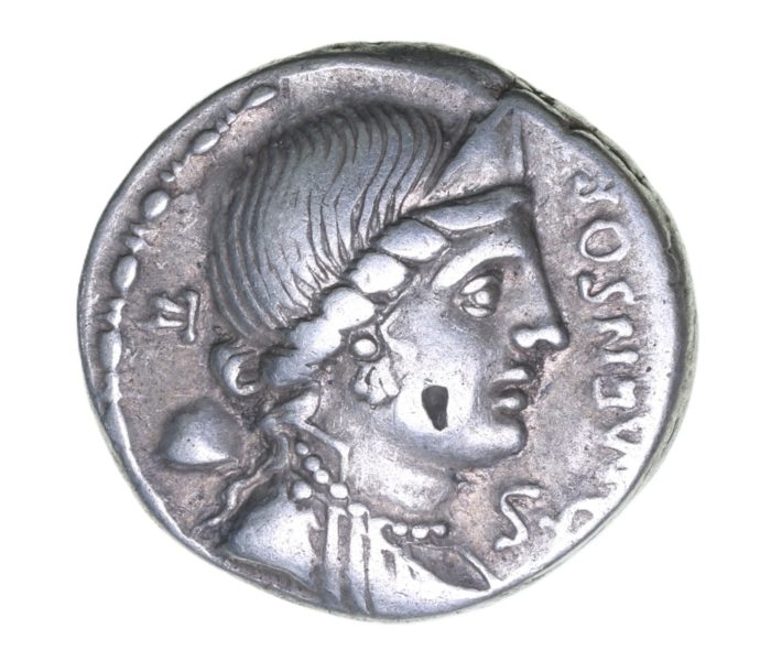 Roman Republic L. Farsuleius Mensor 75 BC Silver Denarius