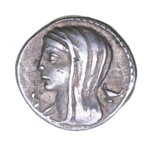 Roman Republic L. Cassius Longinus 63 BC Silver Denarius