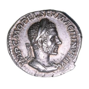 Macrinus AD 217-218 Silver Denarius Rome
