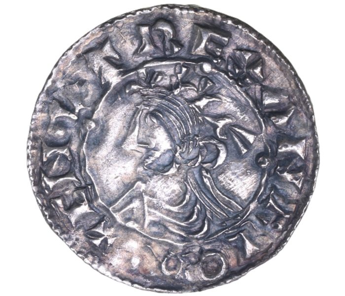 Cnut AD 1016-1035 Silver Penny Quatrefoil type Thetford
