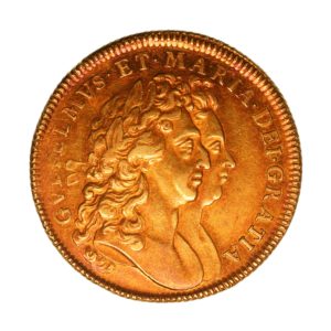 William & Mary AD 1689-1694 Gold Two Guineas