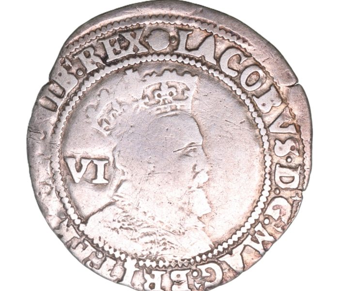 James I AD 1603-1625 Silver Sixpence
