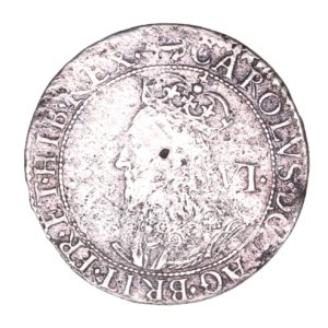 Charles I AD 1625-1649 Silver Sixpence Nicholas Briots 2nd Milled issue