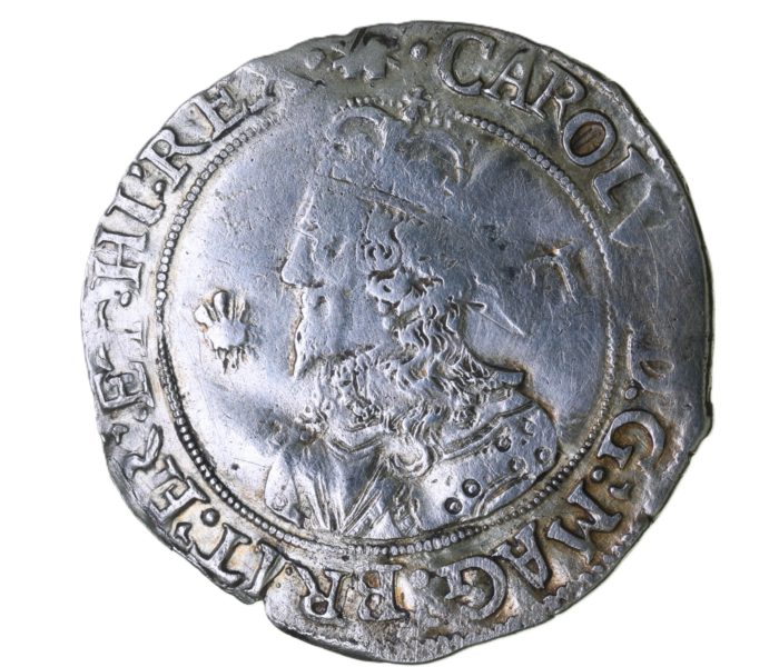 Charles I AD 1625-1649 Silver Sixpence Oxford AD 1644 English Civil War