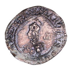 Charles I AD 1625-1649 Silver Threepence Oxford AD 1644 English Civil War