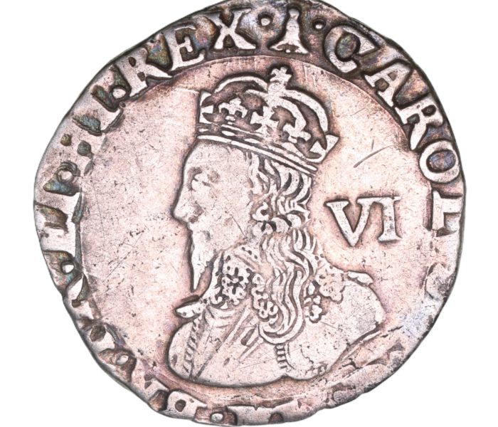 Charles I AD 1625-1649 Silver Sixpence