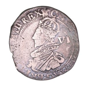Charles I AD 1625-1649 Silver Sixpence