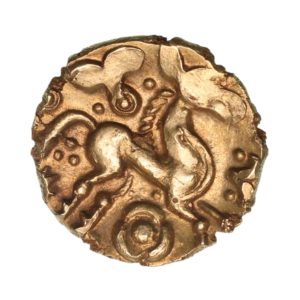 Catuvelluni 45-40 BC Gold Quarter Stater Rose Wings type *Extremely rare*