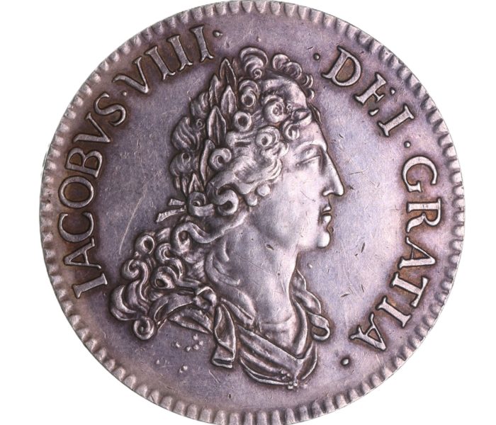 Scotland James VIII Old Pretender AD 1688-1766 Silver Crown *Rare*