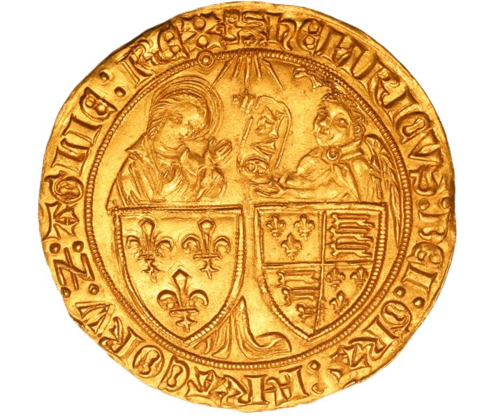 ANGLO GALLIC Henry VI AD 1422-1461 Gold Salut D'or Rouen