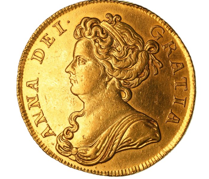 Anne AD 1702-1714 Gold Two Guineas AD 1713