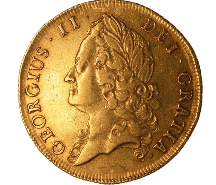 George II AD 1727-1760 Gold Two Guineas AD 1739