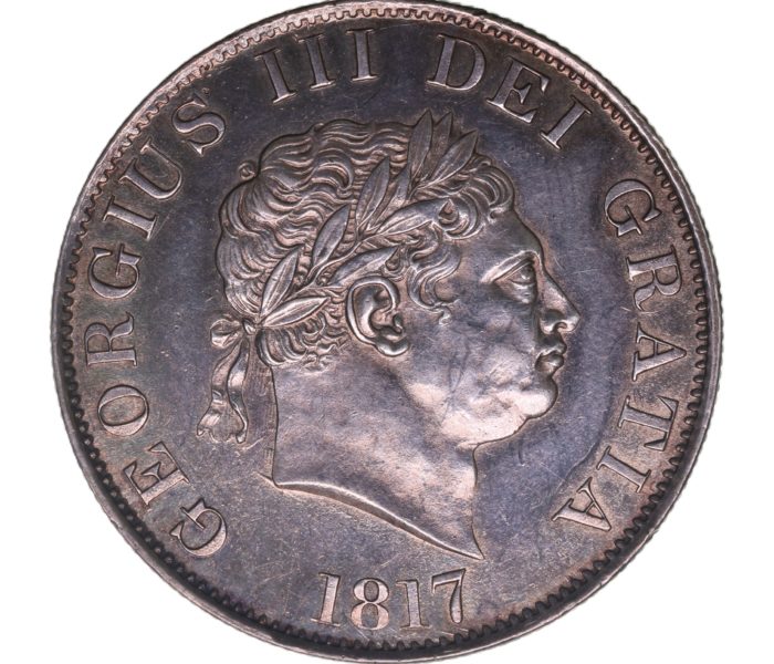 George III AD 1760-1820 Silver Halfcrown AD 1817