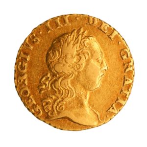 George III AD 1760-1820 Gold Quarter Guinea AD 1762