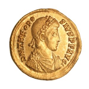 Theodosius I AD 379-395 Gold Solidus Thessalonica