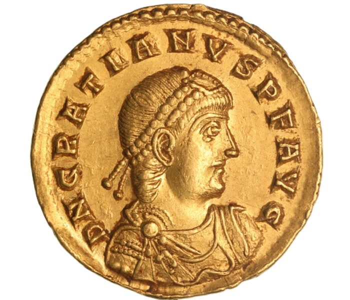 Gratian AD 367-383 Gold Solidus Trier