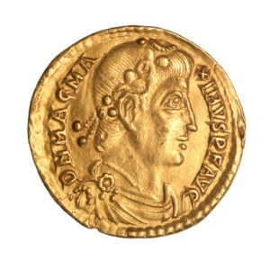 Magnus Maximus AD 383-388 Gold Solidus Trier *Rare*