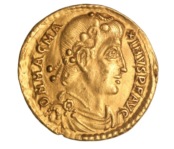 Magnus Maximus AD 383-388 Gold Solidus Trier *Rare*