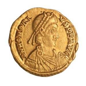 Honorius AD 393-423 Gold Solidus Ravenna