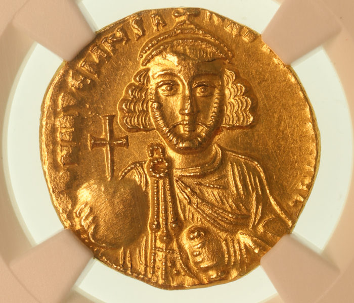 BYZANTINE Anastasius II AD 713-715 Gold Solidus *NGC graded Mint State*