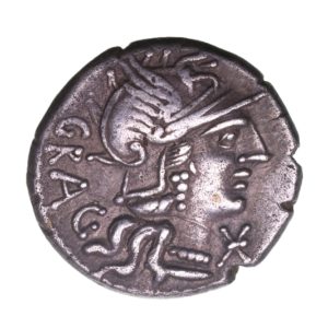 Roman Republic L. Antestius Gragulus 136 BC Silver Denarius