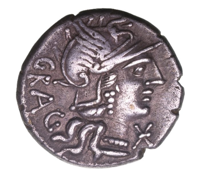 Roman Republic L. Antestius Gragulus 136 BC Silver Denarius