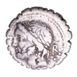 Roman Republic L. Cornelius Scipio 106 BC Silver Denarius
