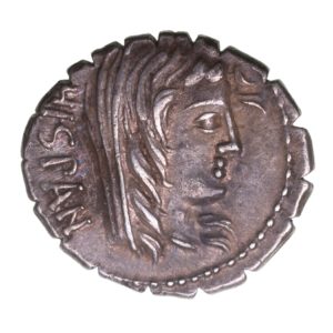 Roman Republic A. Postumius Af Sn Albinus 81 BC Silver Denarius
