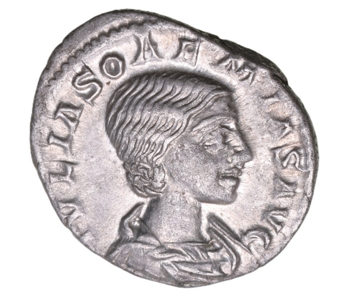 Julia Soaemias mother of Elagabalus AD 218-222 Silver Denarius Rome