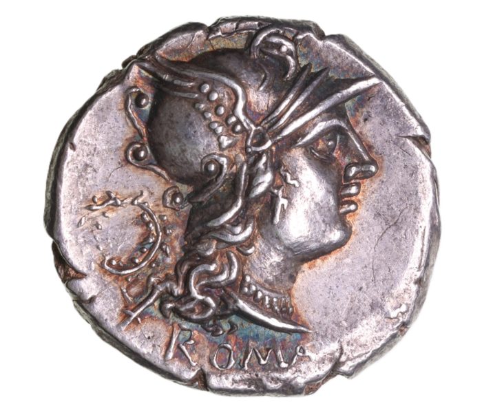 Roman Republic C. Servilius M. f 136 BC Silver Denarius