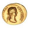 Claudius & Agrippina Junior AD 41-54 Gold Aureus Lugdunum *Rare* - Image 2