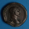 Trajan AD 98-117 Bronze Sestertius Rome *Wonderful portrait* - Image 3