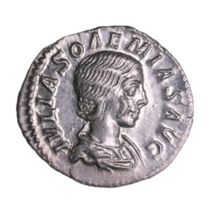 Julia Soamias mother of Elagabalus AD 218-222 Silver Denarius Rome