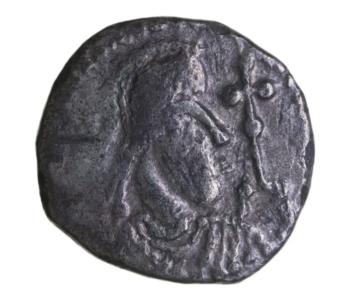 Anglo Saxon Secondary Phase AD 710-760 Silver Sceatta Celtic Cross type ex T Abramson collection