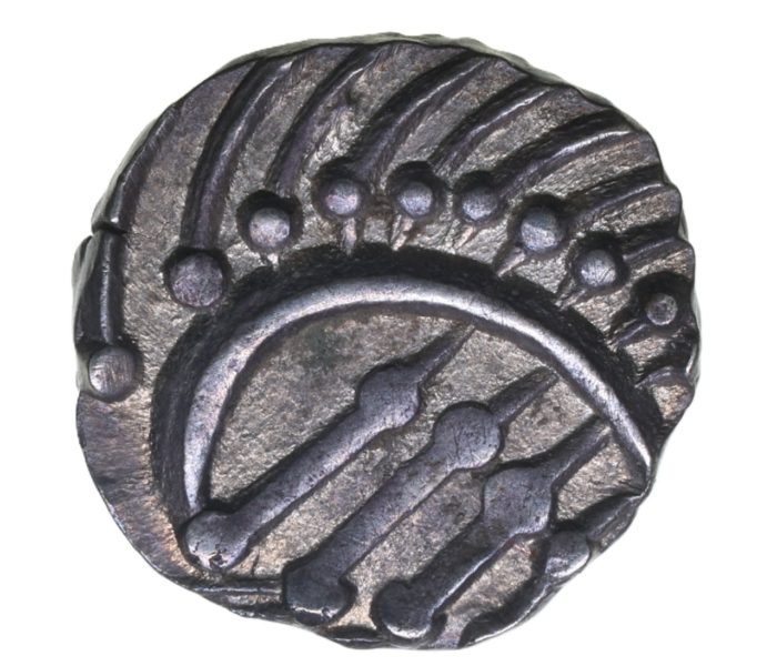 Anglo Saxon Continental Issues AD 695-740 Silver Sceatta Series E  Voided cross variant *Extremely Rare*