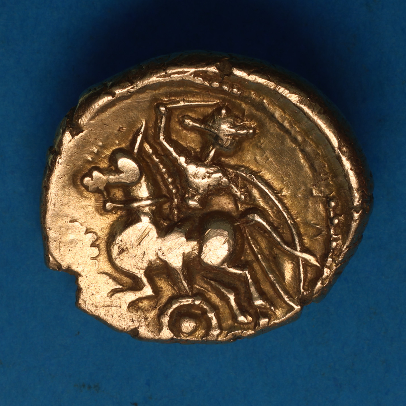 Catuvellauni Tasciovanos 25 BC - AD 10 Ricon Gold Stater *Rare* - Image 3