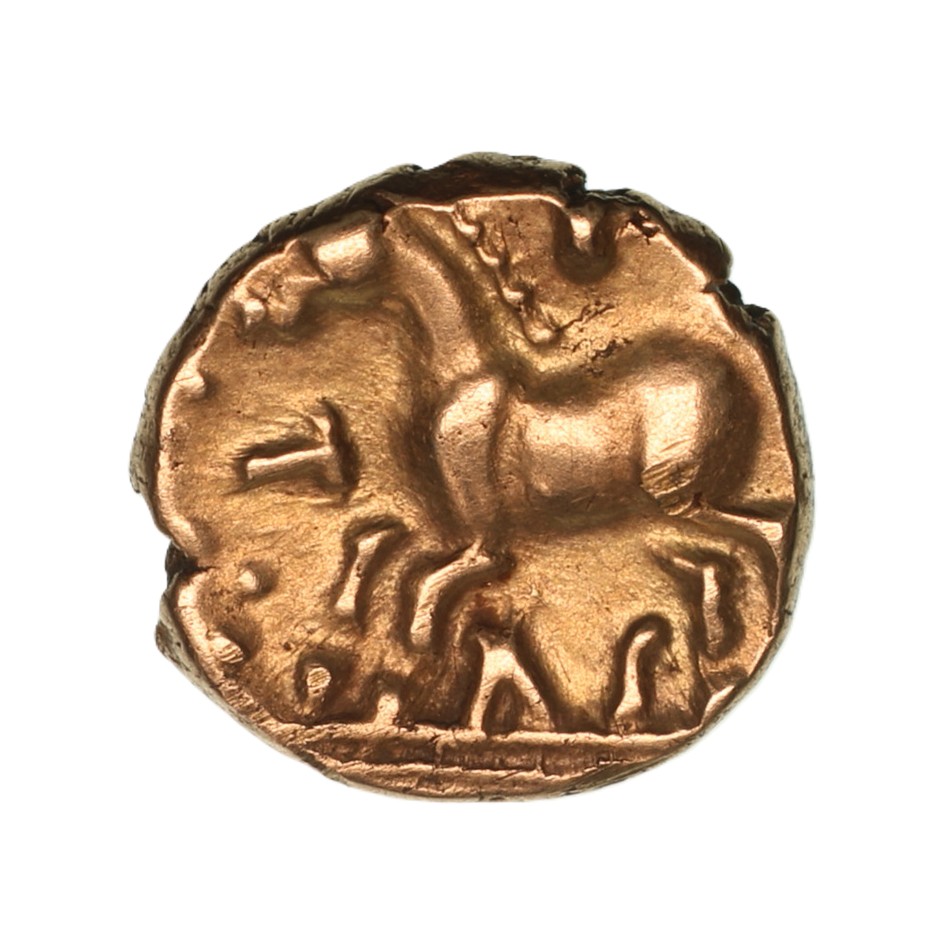 Catuvellauni Tasciovanos 25 BC - AD 10 Gold Quarter Stater