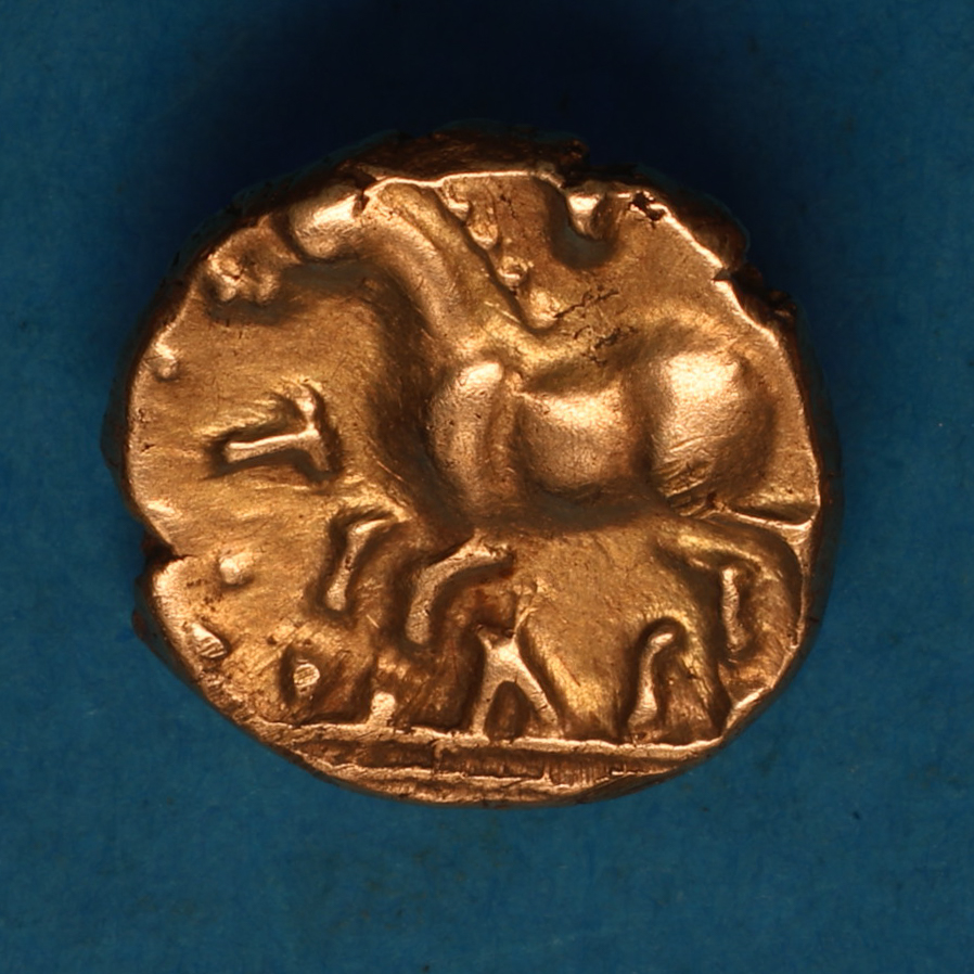Catuvellauni Tasciovanos 25 BC - AD 10 Gold Quarter Stater - Image 3