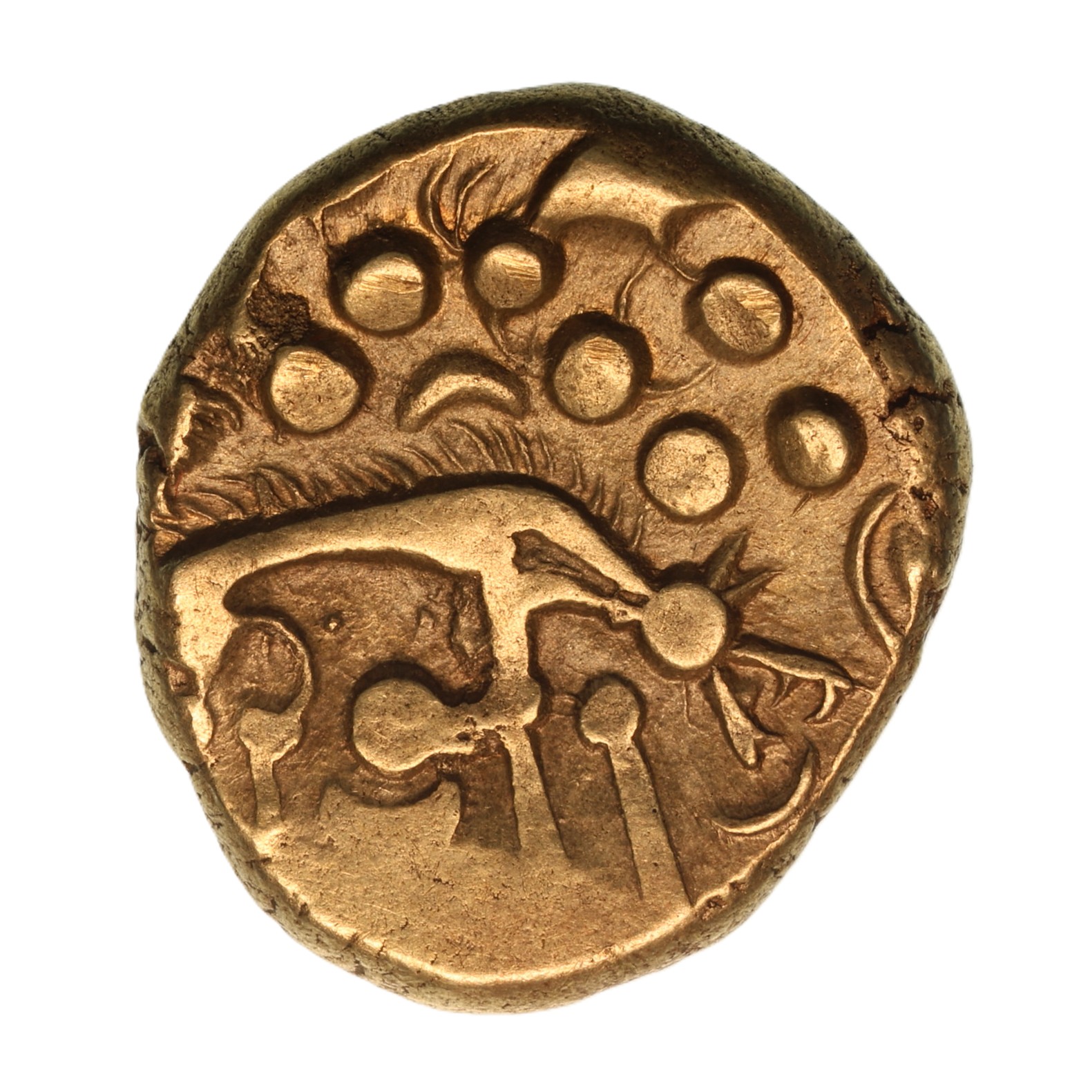 Iceni 1st Century BC Gold Stater Norfolk Wolf