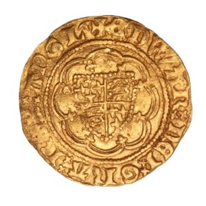 Edward III AD 1327-1377 Gold Quarter Noble Treaty Period AD 1361-9