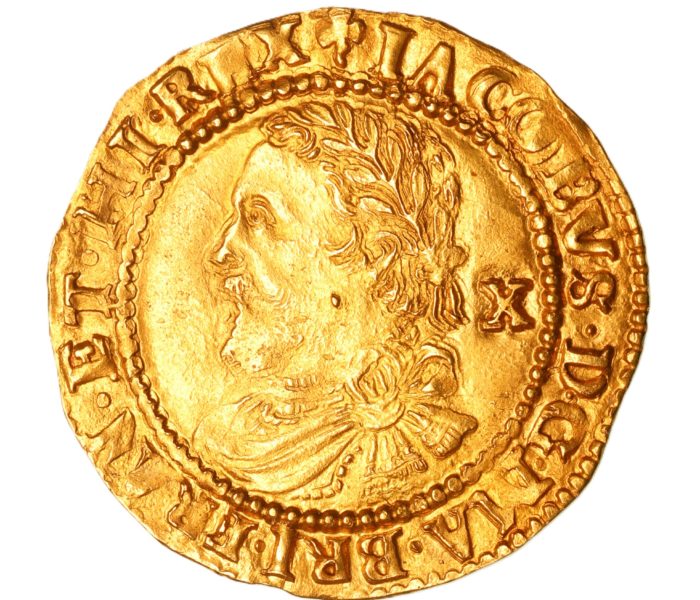 James I AD 1603-1625 Gold Half Laurel