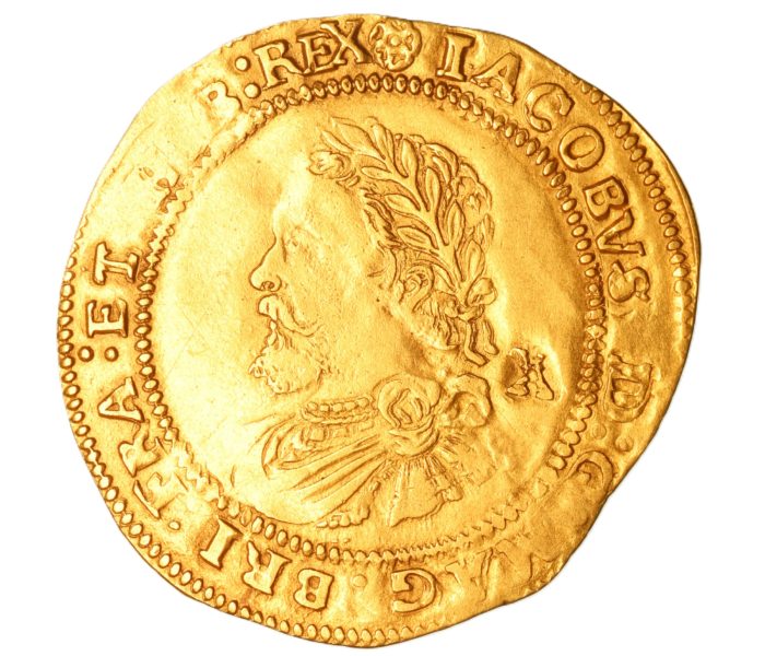 James I AD 1603-1625 Gold Half Laurel