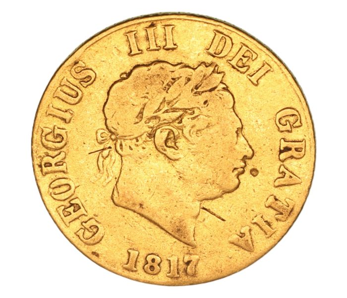 George III AD 1760-1820 Gold Half Sovereign AD 1817