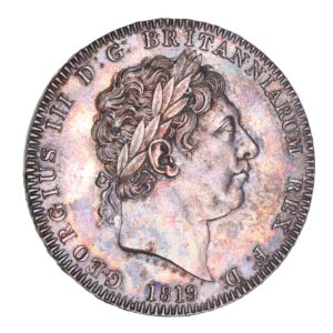 George III AD 1760-1820 Silver Crown AD 1819 *High Grade*