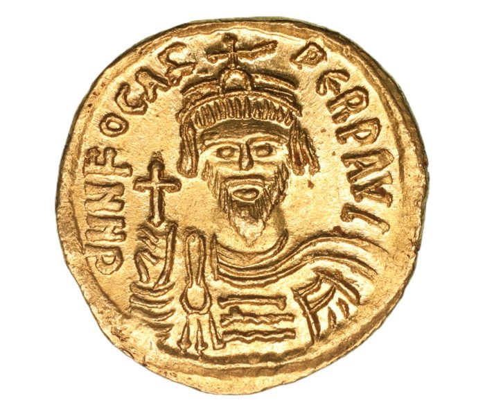 BYZANTINE Phocas AD 602-610 Gold Solidus